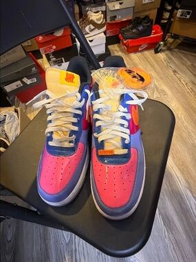 undefeated air force 1's Multicolor Low-Top Sneakers - Pink/Blue/Yellow